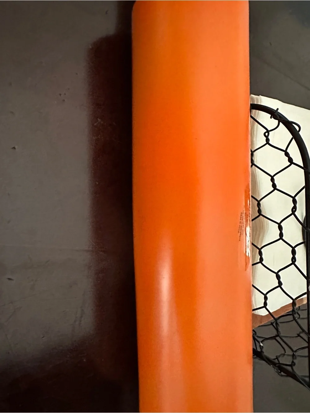 Rae Dunn Orange Rolling Pin with White Lettering